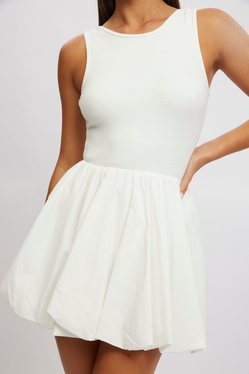 White Bubble Dress Mini
