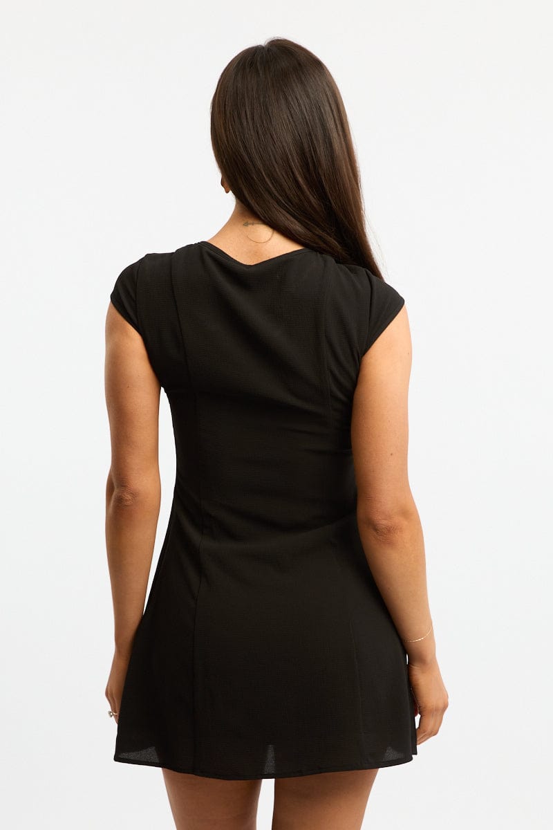 Black Mini Dress Cut Out Detail