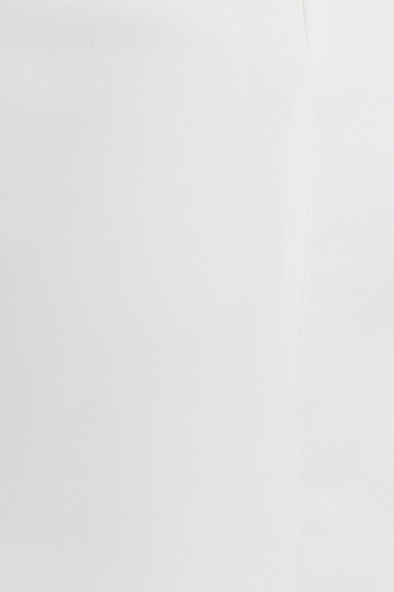 White Designer Panel Detail Mini Dress