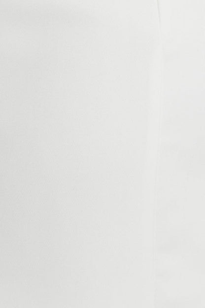 White Designer Panel Detail Mini Dress