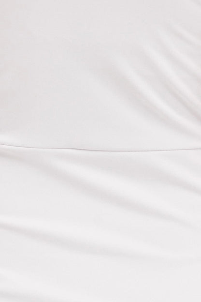 White Mini Dress Round Neck Activewear