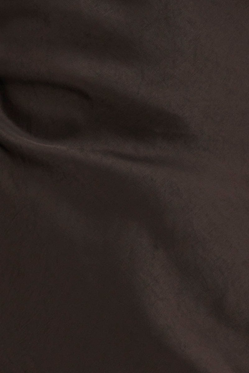 Black Mini Dress Bodycon Twist Front Satin