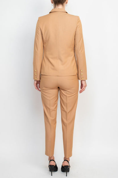 Nanette Lepore  Formal Stretch Crepe Jacket Pencil Cut Pant Suit