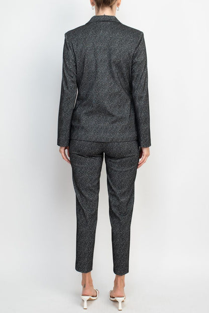 Nanette Lepore Formal Lurex Jacket Mid Waist Pant Suit