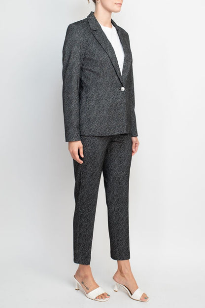Nanette Lepore Formal Lurex Jacket Mid Waist Pant Suit